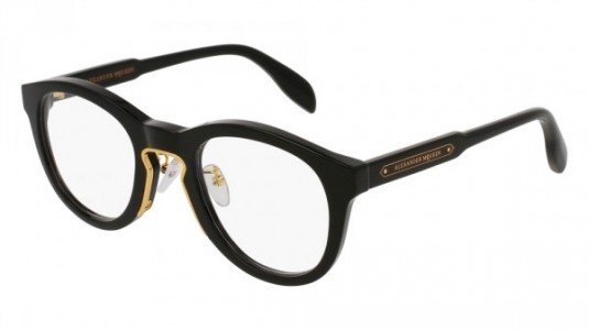 Alexander McQueen AM0049O Eyeglasses, 001 - BLACK