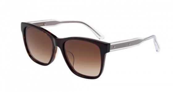 Bottega Veneta BV0001SA Sunglasses, AVANA with CRYSTAL temples and BROWN lenses
