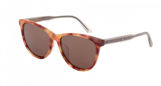 Bottega Veneta BV0021SA Sunglasses, HAVANA with PINK temples and BROWN polarized lenses
