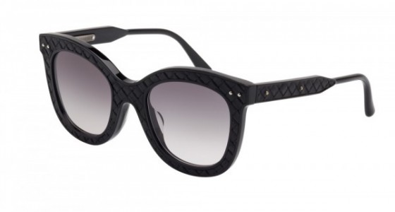 Bottega Veneta BV0035SA Sunglasses, BLACK with GREY lenses