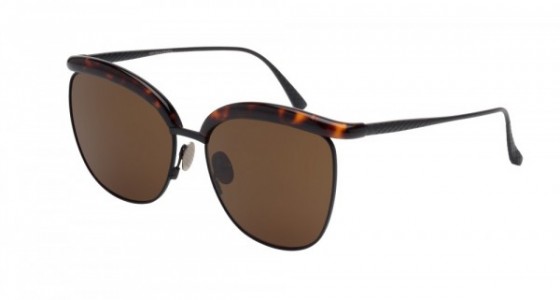 Bottega Veneta BV0038S Sunglasses, AVANA with BLACK temples and BROWN lenses