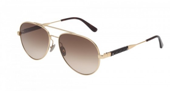 Bottega Veneta BV0042S Sunglasses, 001 - GOLD with BROWN lenses