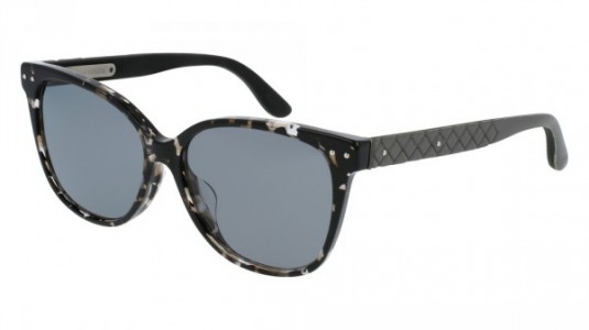 Bottega Veneta BV0044SA Sunglasses, AVANA with GRAY temples and GREY polarized lenses
