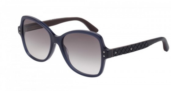 Bottega Veneta BV0045S Sunglasses, BLUE with GREY lenses