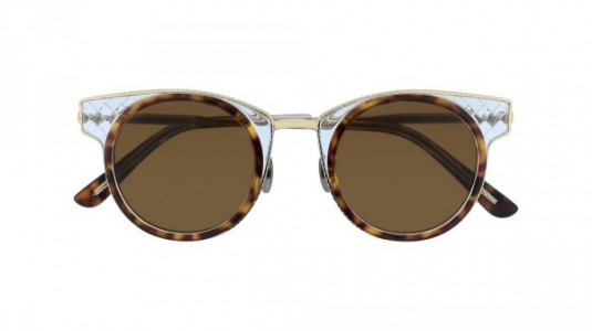 Bottega Veneta BV0063S Sunglasses, 005 - HAVANA with GOLD temples and BROWN lenses