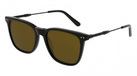 Bottega Veneta BV0072S Sunglasses, BLACK with BROWN lenses