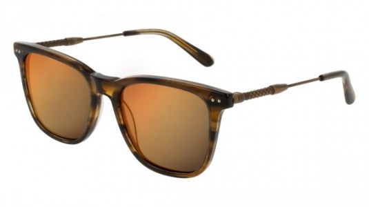 Bottega Veneta BV0072S Sunglasses, BROWN with BRONZE temples and COPPER lenses