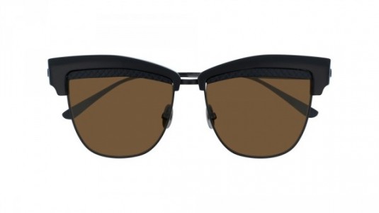 Bottega Veneta BV0075S Sunglasses, BLACK with BROWN lenses