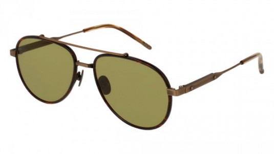 Bottega Veneta BV0076S Sunglasses, BRONZE with GREEN lenses