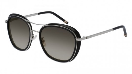 Boucheron BC0022S Sunglasses, 001 - BLACK with SILVER temples and GREY lenses