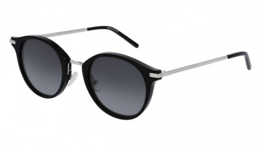 Boucheron BC0024S Sunglasses, BLACK with SILVER temples and GREY lenses