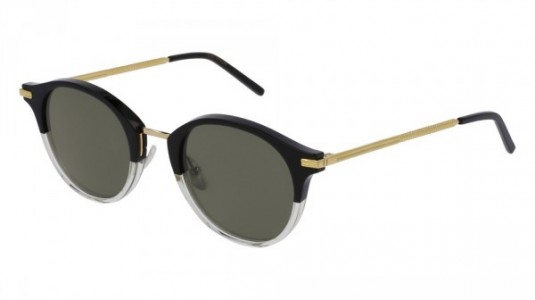 Boucheron BC0024S Sunglasses, BLACK with GOLD temples and SMOKE lenses