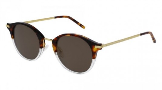 Boucheron BC0024S Sunglasses, HAVANA with GOLD temples and BROWN lenses
