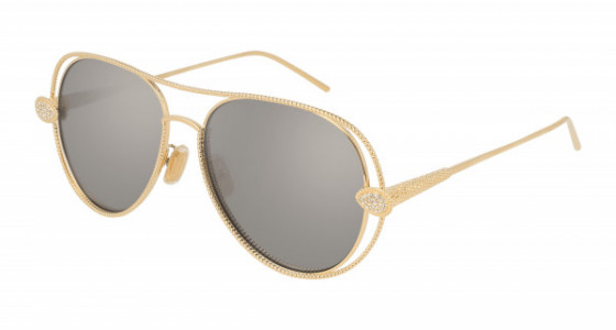 Boucheron BC0030S Sunglasses, 003 - GOLD with SILVER lenses