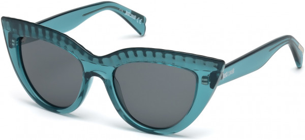 Just Cavalli JC746S Sunglasses, 87A - Shiny Turquoise / Smoke