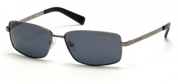 Kenneth Cole New York KC7212 Sunglasses, 08D - Shiny Gunmetal / Smoke Polarized Lenses - Techni-Coleã¢Â„Â¢