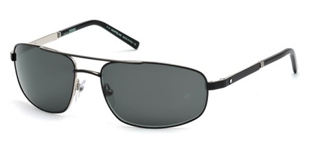 Montblanc MB650S Sunglasses, 02A - Matte Black / Smoke