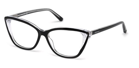 Swarovski GIANNA Eyeglasses, 003 - Black/crystal