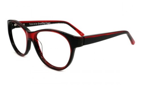 Tehia T50025 Eyeglasses, C01 Translucent Red