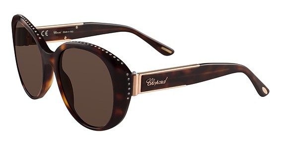 Chopard SCH191S Sunglasses, Orange Havana 0748