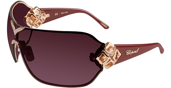 Chopard SCH999S Sunglasses, Shiny Rose Gold 0300