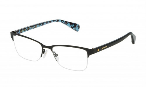 Lanvin VLN091M Eyeglasses, Shiny Black 0530