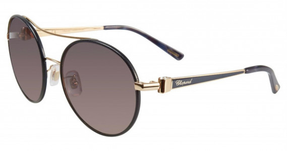 Chopard SCHB68S Sunglasses, Navy Leather Gold 309