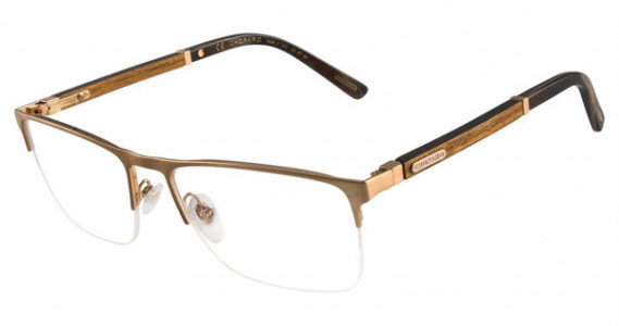 Chopard VCHB74V Eyeglasses, Gold Wood 300L