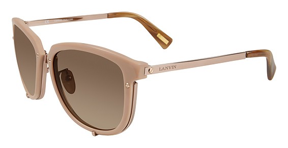 Lanvin SLN046M Sunglasses, Shiny Tan Gold 0A39