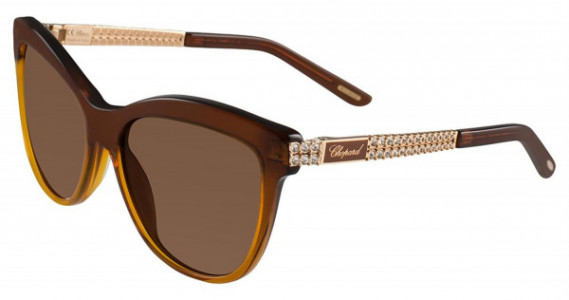 Chopard SCH189S Sunglasses, Shiny Brown Amber 7Gmg