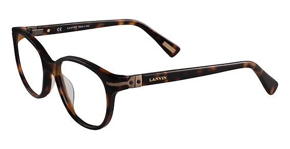 Lanvin VLN613M Eyeglasses, Shiny Havana 0C10