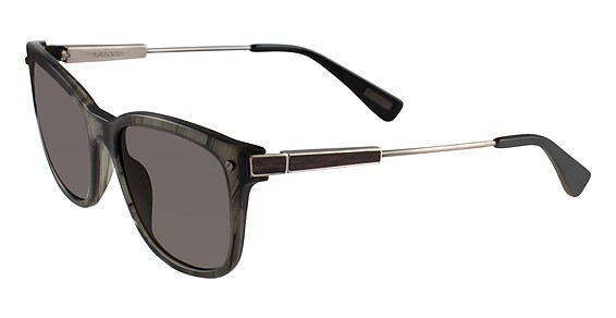 Lanvin SLN633 Sunglasses, Green Greey Stripe 0P59