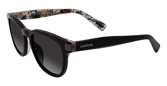 Lanvin SLN625M Sunglasses, Black Shiny Pattern 0Apa