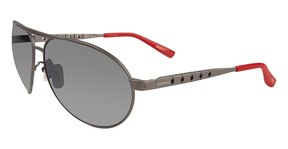 Chopard SCHB01M Sunglasses, Satin Gunmetal 4G3p
