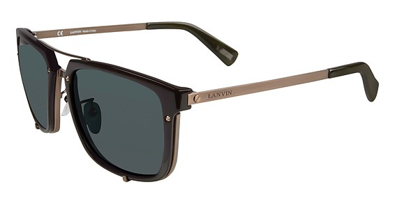 Lanvin SLN045M Sunglasses, Shiny Grey Black 448P
