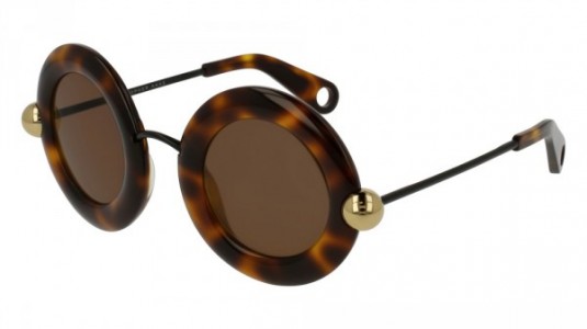 Christopher Kane CK0005S Sunglasses, HAVANA with BLACK temples and BROWN lenses