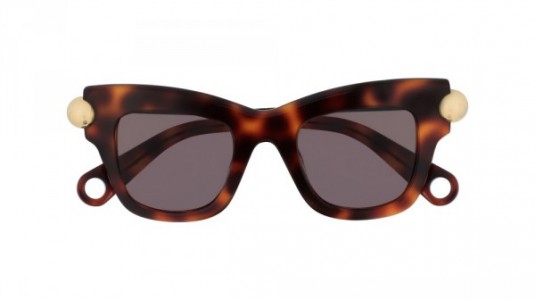 Christopher Kane CK0006S Sunglasses, HAVANA with BLACK temples and BROWN lenses