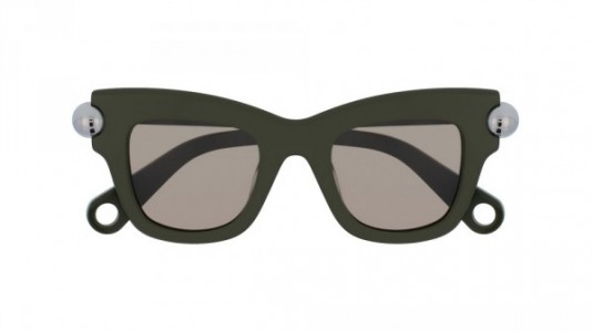 Christopher Kane CK0006S Sunglasses, GREEN with BROWN lenses