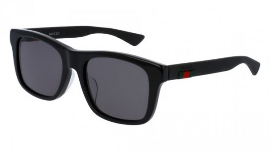 Gucci GG0008SA Sunglasses, 001 - BLACK with GREY lenses