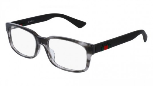 Gucci GG0012OA Eyeglasses, 003 - GREY with BLACK temples