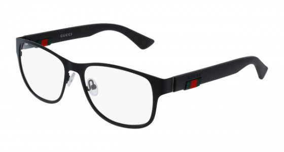 Gucci GG0013O Eyeglasses, 001 - BLACK with TRANSPARENT lenses
