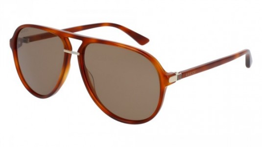 Gucci GG0015S Sunglasses, 003 - HAVANA with BROWN lenses