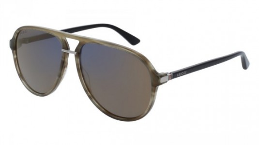 Gucci GG0015S Sunglasses, 004 - HAVANA with BLACK temples and BRONZE lenses