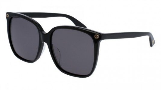 Gucci GG0022SA Sunglasses, 001 - BLACK with GREY lenses