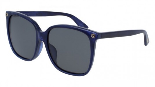 Gucci GG0022SA Sunglasses, 003 - BLUE with GREY lenses