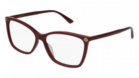 Gucci GG0025O Eyeglasses, 007 - BURGUNDY