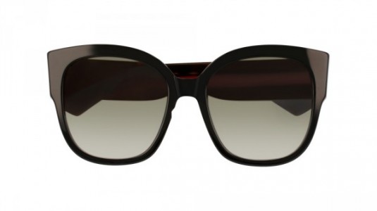 Gucci GG0059S Sunglasses, 001 - BLACK with HAVANA temples and GREEN lenses
