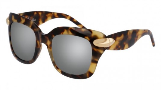 Pomellato PM0017S Sunglasses, 004 - HAVANA with SILVER lenses