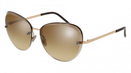 Pomellato PM0029S Sunglasses, 002 - GOLD with BROWN lenses