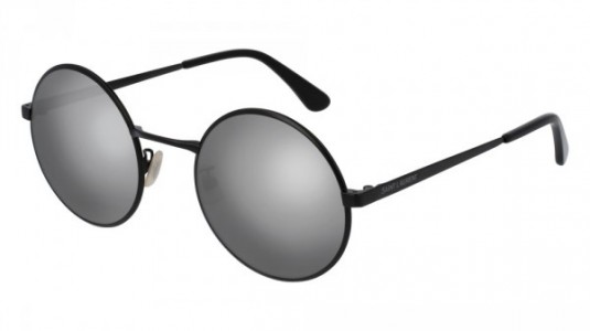 Saint Laurent SL 136 ZERO Sunglasses, 003 - BLACK with SILVER lenses